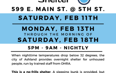 Extreme Weather Shelter to open Feb 11, Feb 13-18