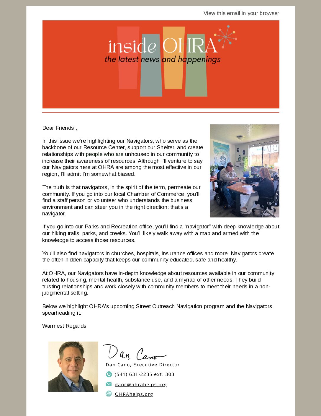 fall 2022 newsletter cover showing text and Cass's face